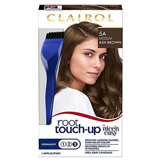 Clairol Root Touch-Up by Nice'n Easy Permanent Hair Dye, 5A Medium Ash Brown Hair Color, Pack of 1