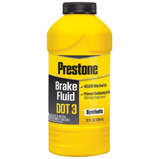 Prestone Synthetic Hi Temp DOT 3 Brake Fluid, 12OZ