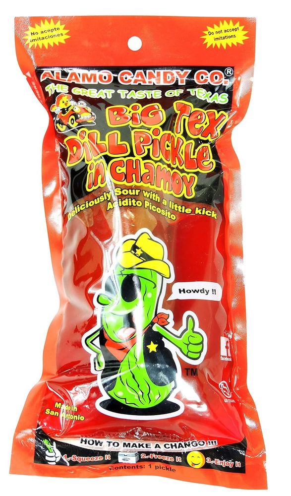 ALAMO CANDY . BIG TEX DILL PICKLE IN CHAMOY 12ct