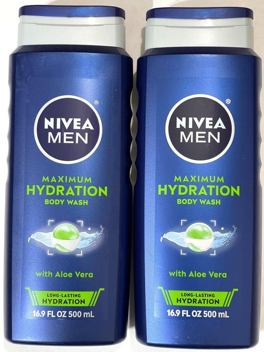 Nivea Men Maximum Hydration 3-In-1 Body Wash, 16.9 Fl Oz (Pack Of 2)