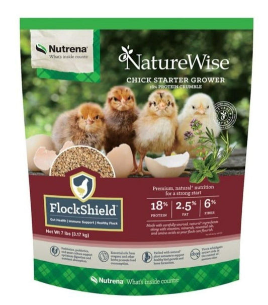 Nutrena 91577-7 NatureWise Chick Starter-Grower Poultry Feed, 7 lb.