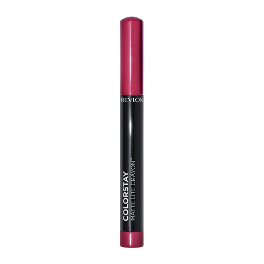 Revlon ColorStay Matte Lite Crayon Lipstick with Built-in Sharpener, Smudgeproof, Water-Resistant Non-Drying Lipcolor, 011 Lifted, 0.049 oz