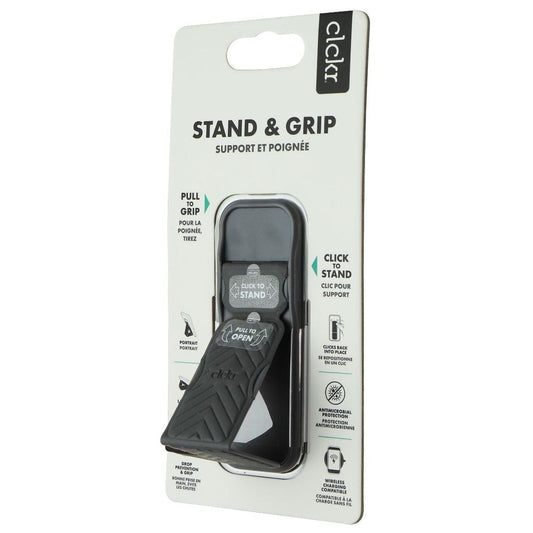 CLCKR Stand and Grip Universal Adhesive Kickstand Grip for Smartphones - Gray (Refurbished) (Refurbished)