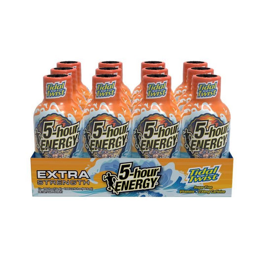 5-Hour Energy 9090395 1.9 oz Extra Strength Sugar Free Tidal Twist Energy Shot - Pack of 12