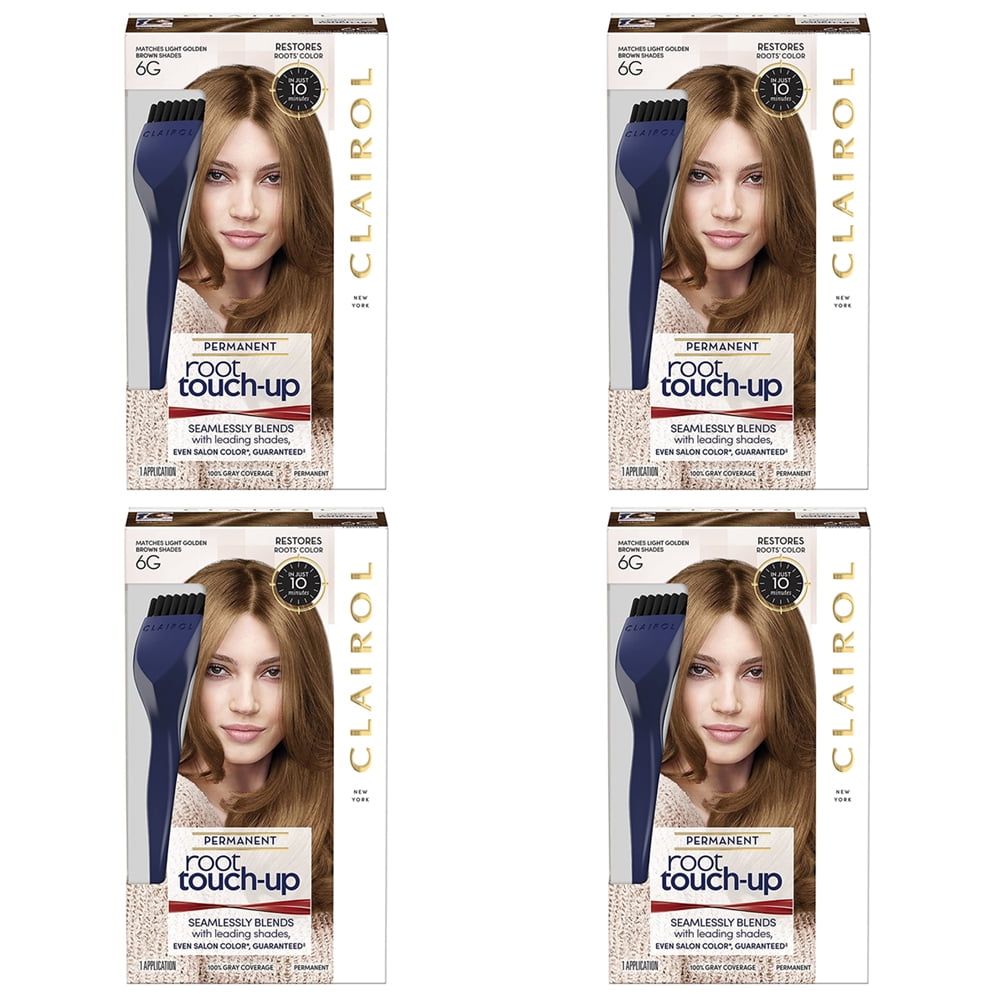 Pack of (4) Clairol Nice n Easy Root Touch-Up 6G Light Golden Brown