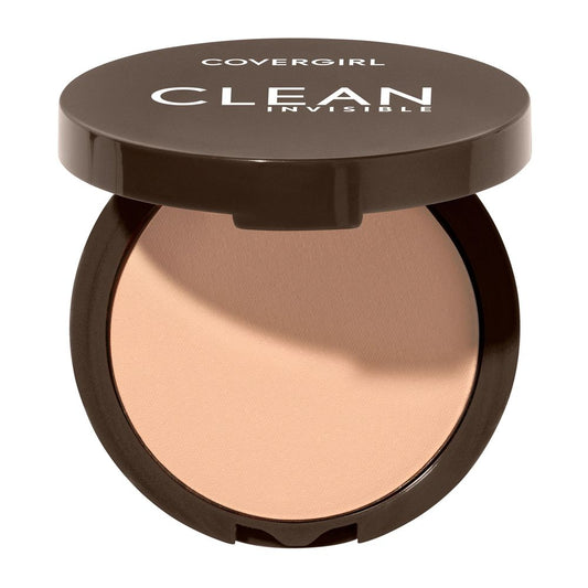 COVERGIRL Clean Invisible Pressed Powder, 125 Buff Beige, 0.38 oz