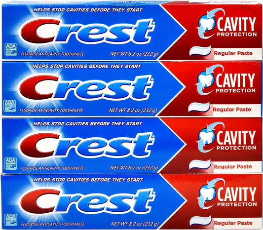 Crest Cavity Protection Toothpaste Regular 8.20 oz (Pack of 4)