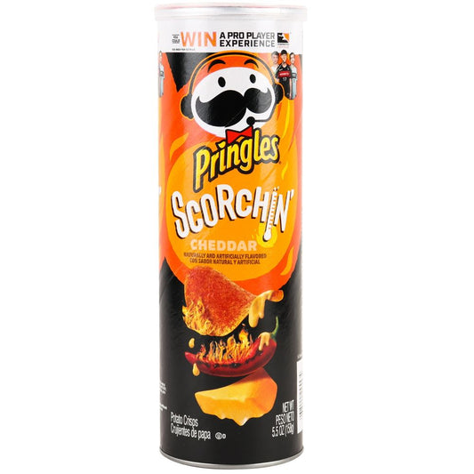 Pringles Scorchin' Cheddar Flavor Potato Crisps 5.5 oz. Can (1 Pack)