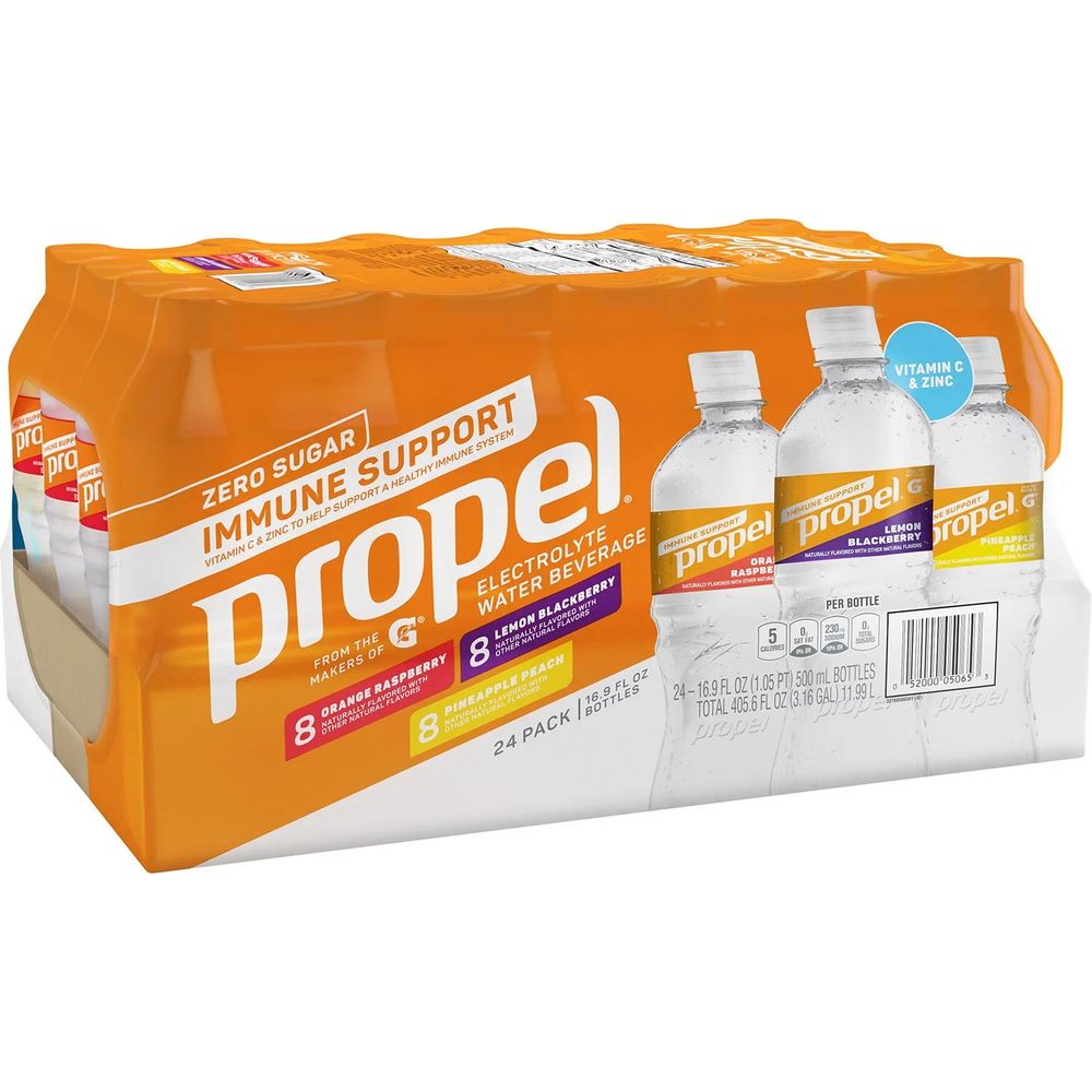 Propel Immune Support Zero Sugar Variety Pack, 16.9 Fluid Ounce (24 Pack)