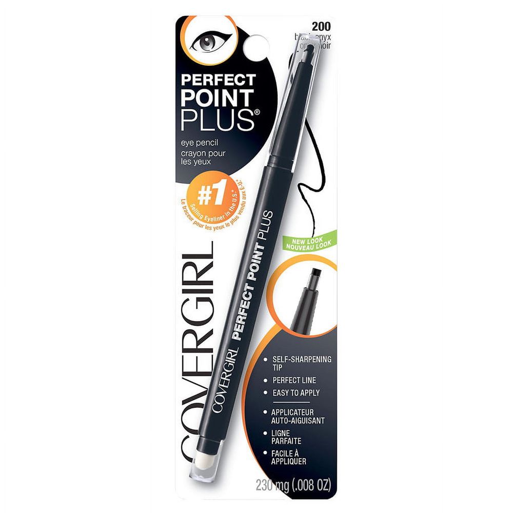 CoverGirl Perfect Point Plus Eyeliner Pencil,Black Onyx 200 0.01 oz (Pack 2)