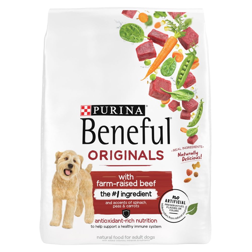 Purina Beneful Originals Dry Dog Food for Adults, High Protein Farm-Raised Beef, 3.5 lb Bag