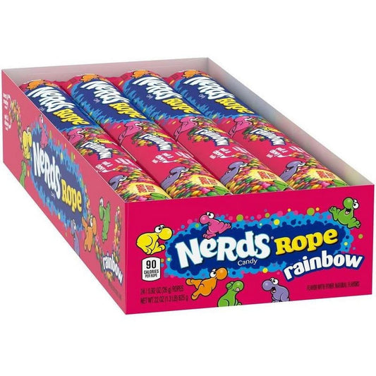 Nerds Rainbow Rope Candy, 0.92oz, 24 Count