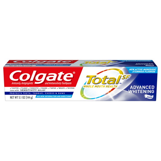 Colgate Total Whitening Toothpaste, Advanced Whitening, 5.1 ounce