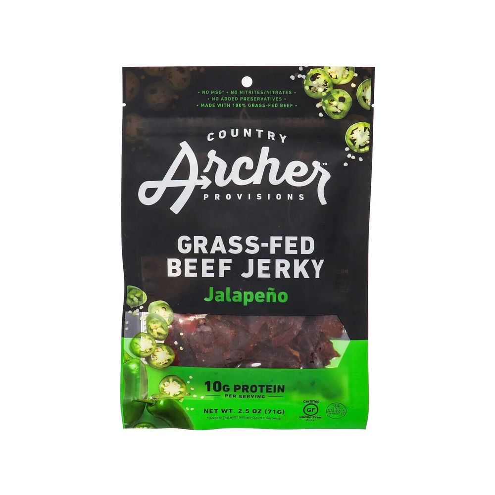 Country Archer Beef Jerky Sweet Jalapeno Bag 2.5 oz