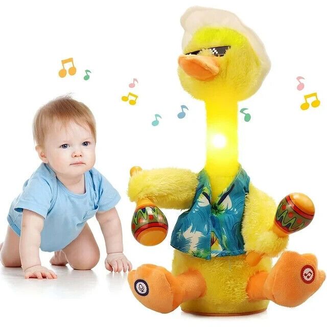 Talking Duck Toy, Repeats,Dancing, Baby Toddlers Infants, Singing Stuffed Animal