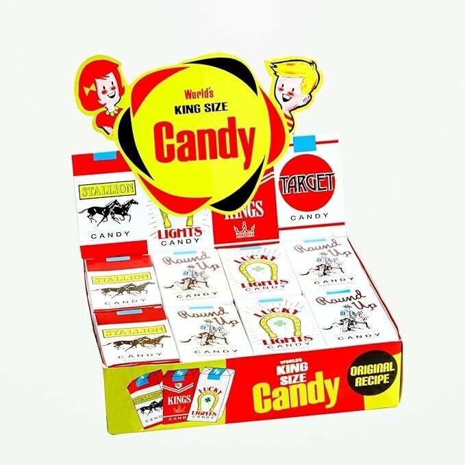 World King Size Candy Cigarettes 24 Count Box Free Shipping Sticks Bulk Candies