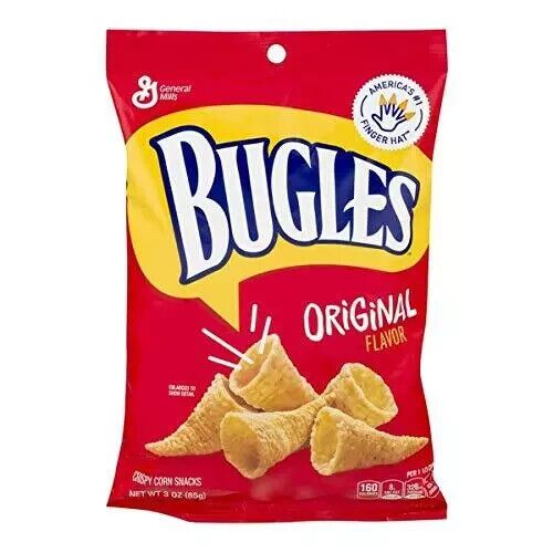 Bugles Nacho Cheese Crunchy Corn Snacks (6 Pack) - 3oz Bags - BOLD Flavor!