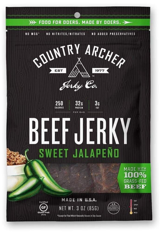 Country Archer - All Natural Beef Jerky Sweet Jalapeno 2 bags