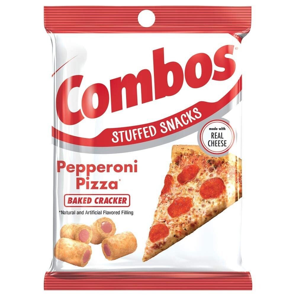 COMBOS Pepperoni Pizza Cracker Baked Snacks 6.3-Ounce Bag (1-Bag)