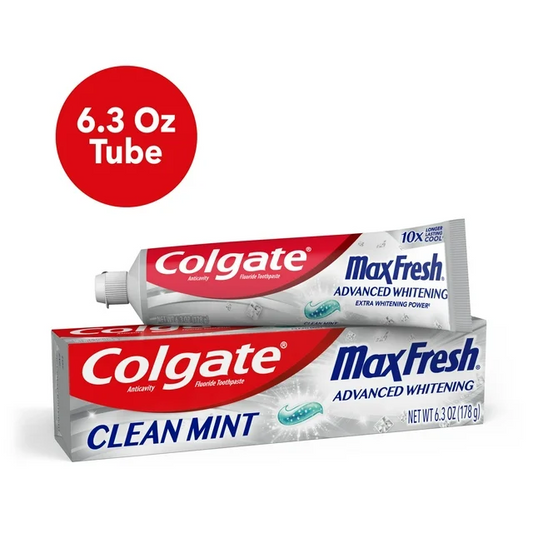 3 PK: Colgate MaxFresh Advanced Whitening Clean Mint 6.3oz (Exp. 10/24) DMG -E4C