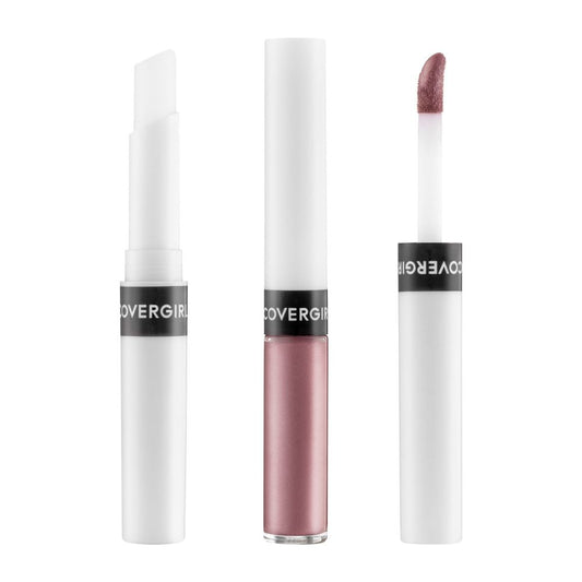 COVERGIRL Outlast All-Day Lip Color Liquid Lipstick And Moisturizing Topcoat, Longwear, Luminous Lilac, Shiny Lip Gloss, Stays On All Day, Moisturizing Formula, Cruelty Free, Easy Two-Step Process