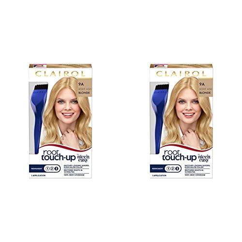 Clairol Root Touch-up by Nice'n Easy Permanent Hair Dye, 9A Light Ash Blonde Hair Color, Pack of 2