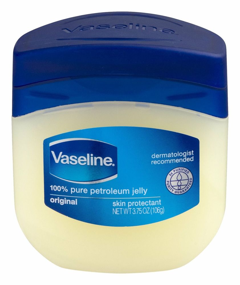 Vaseline 100% Pure Petroleum Jelly Original Skin Protectant, 3.75Oz, 3-Pack