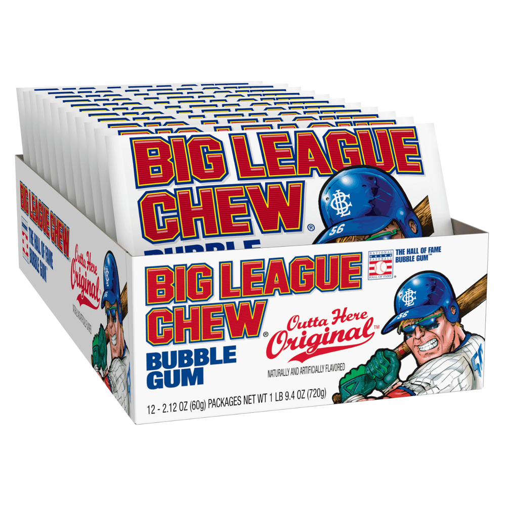 Big League Chew Original Shredded , Hall Of Fame Bubble Gum (12 Pack)