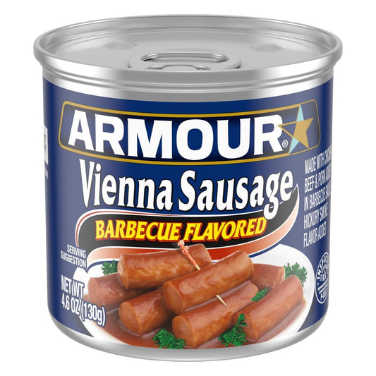 Armour Barbecue Vienna Sausage,  4.6 oz Can, 6 Count