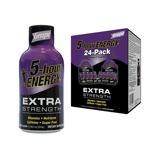 5-hour ENERGY® Shot, Extra Strength, Grape, 1.93 oz, 24 Count