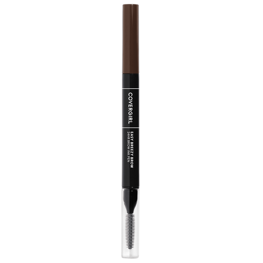 COVERGIRL Easy Breezy Brow All-Day Brow Ink Pen, 400 Rich Brown, 0.02 fl oz, Eyebrows, Eyebrow Pencil, Brow Pencil, Matte, Eyebrow Enhancer, Super-Fine Tip, Smudge Proof, Longlasting