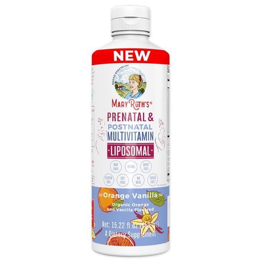 MaryRuth Organics | Prenatal & Postnatal Liposomal Multivitamin for Women | Orange Vanilla | Vegan, Non-GMO | 15.22oz / 450ml