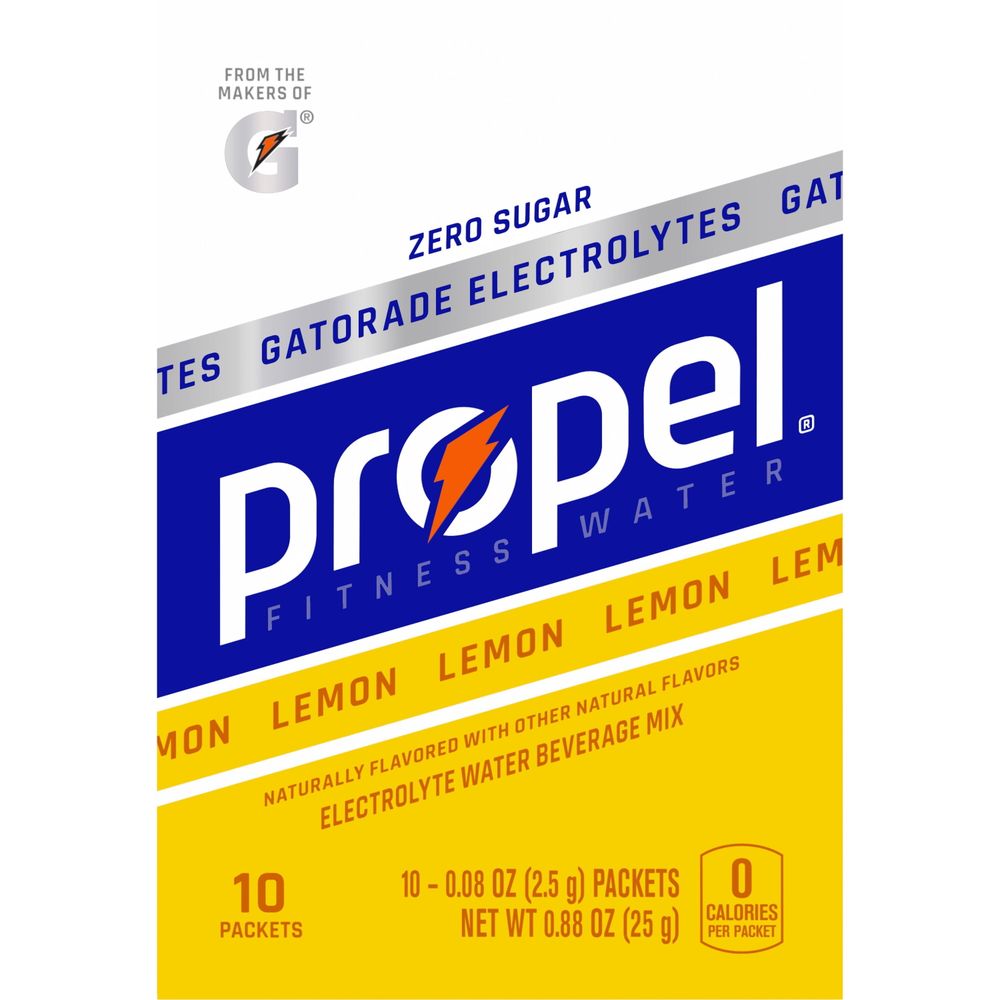 Propel Zero Sugar Electrolyte Water Beverage Mix Lemon 0.08 Oz 10 Count