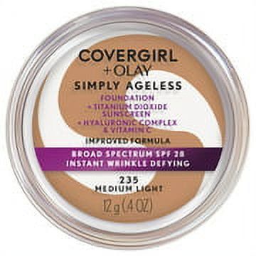 COVERGIRL + OLAY Simply Instant Wrinkle Defying Foundation Medium Light, .4 oz