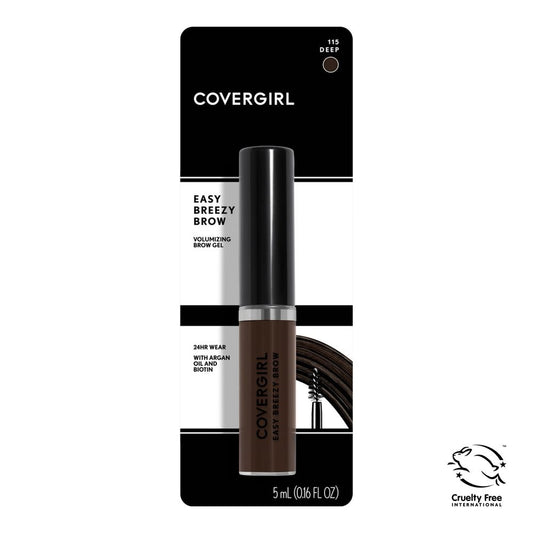 COVERGIRL Easy Breezy Volumizing Brow Gel, Deep