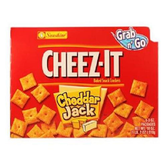 CHEEZ-IT GRAB N GO CHEDDAR JACK CRACKERS 3 oz Each ( 6 in a Pack )