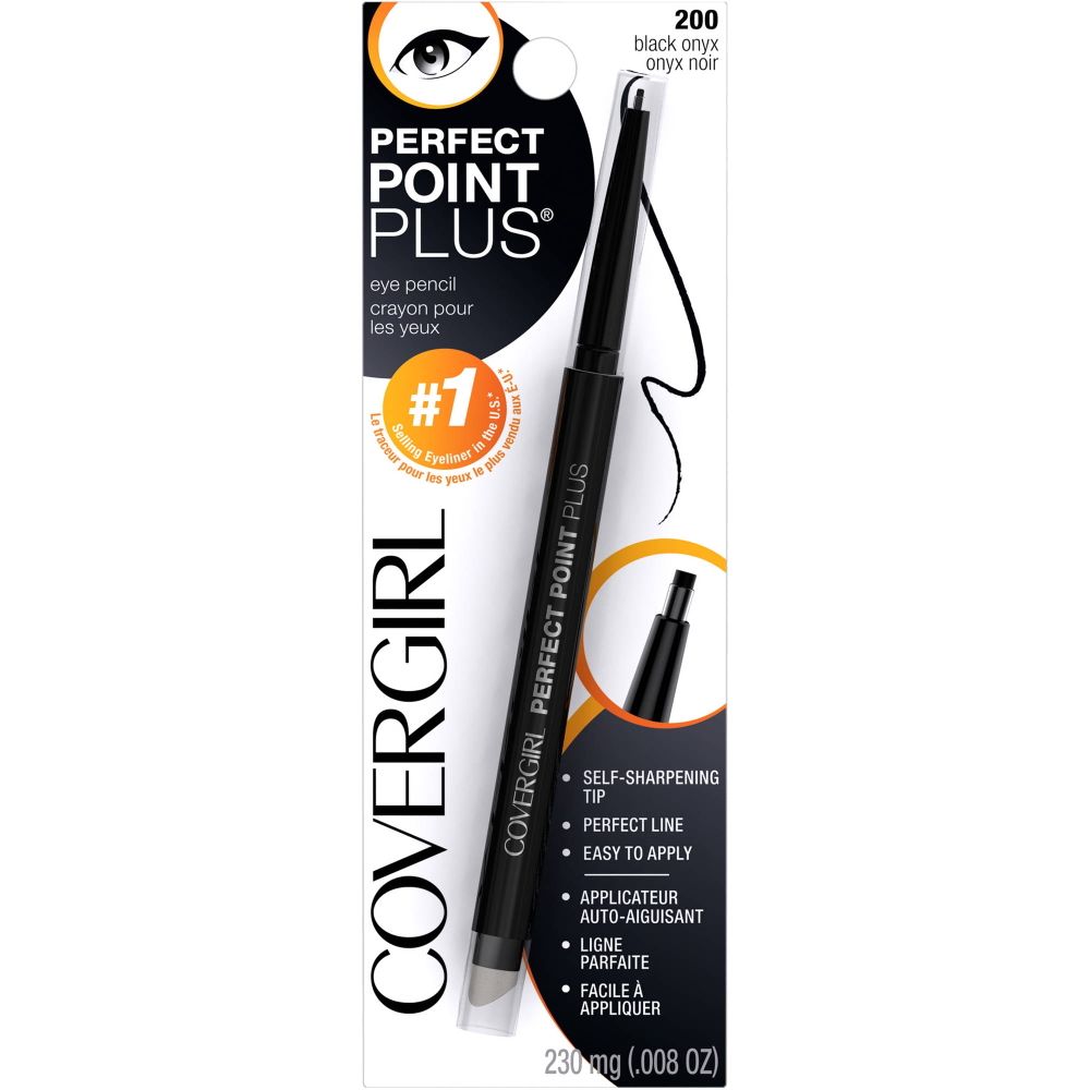 COVERGIRL Perfect Point PLUS Eye Pencil, 200 Black Onyx, 0.008 oz