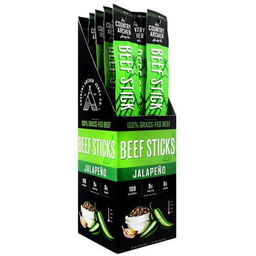 Country Archer Grass Fed Beef Sticks Jalapeno - Gluten Free