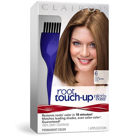 Clairol Nice 'n Easy Root Touch-Up Permanent Hair Color, 6 Light Brown