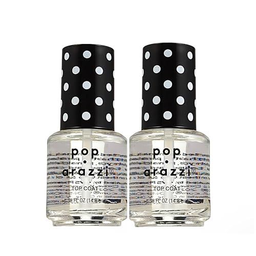 Pop-Arazzi Nail Polish, Top Coat, My Tips Are Sealed, 0.5 FL. OZ (2 pack)