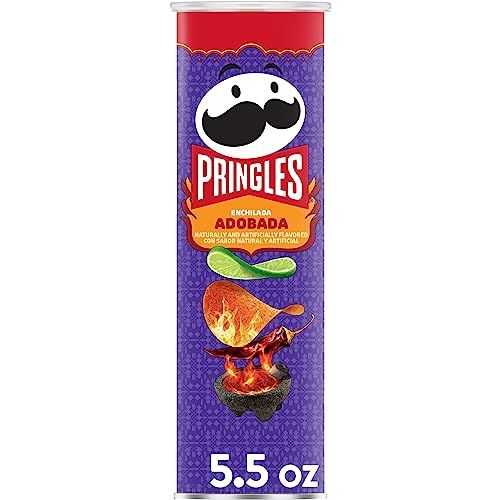 Pringles Potato Crisps, Lunch Snacks, On-the-Go Snack, Enchilada Adobada, 5.5oz Can (1 Can)