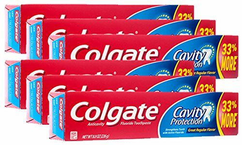 Colgate Cavity Protection Fluoride Toothpaste Regular Flavor - 8 oz, Pack of 6