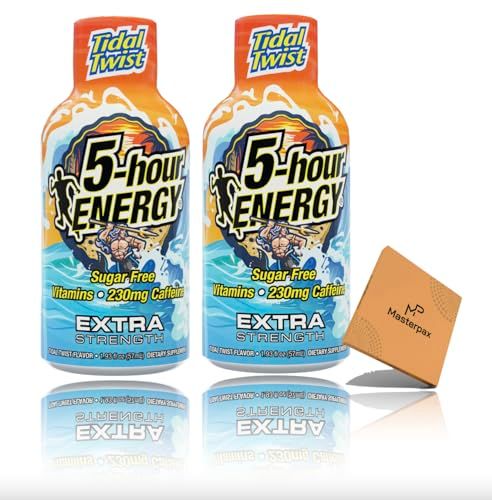 5-Hour Energy Shots Extra Strength, Tidal Twist Flavor 1.93 oz. (2 -Pack)