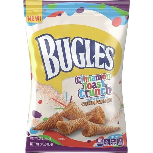 Bugles Cinnamon Toast Crunch (Churro), 3-Ounce Bags (Pack of 6)