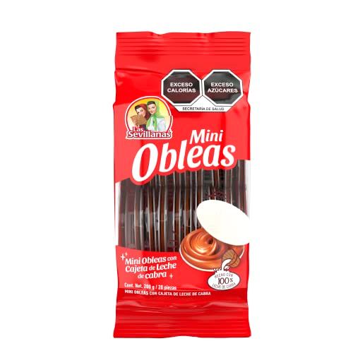 Mini Obleas with Cajeta (20 Delicious Wafers with Goat's Milk Candy), Packaging May Vary