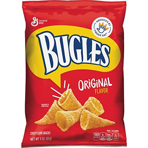 Bugles Original Flavor Crispy Corn Snacks, 3 Oz (Pack of 6)