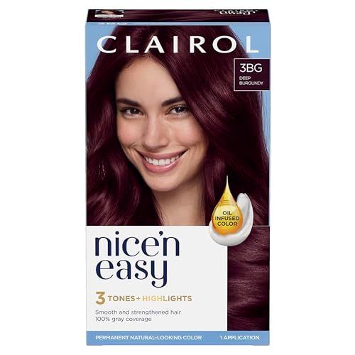 Clairol Nice'n Easy Permanent Hair Dye, Natural-Looking Red Hair Color with 100% Gray Coverage