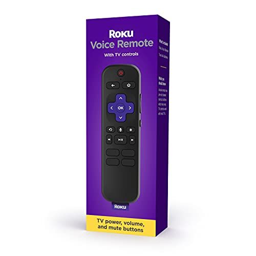 Roku Voice Remote (Official) for Roku Players, Roku TVs and Roku Audio, black