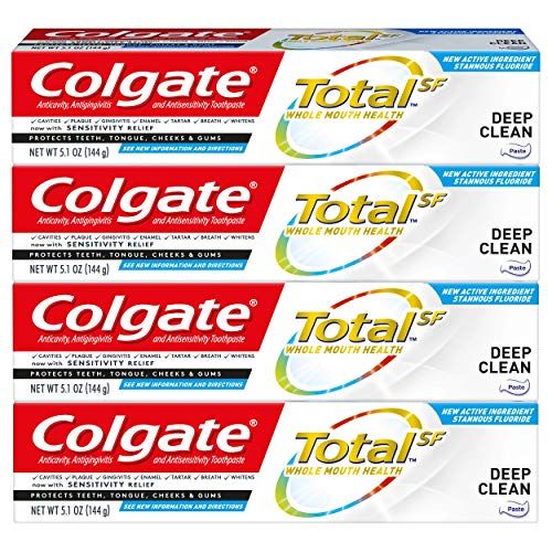 Colgate Total Toothpaste, Deep Clean - 5.1 Ounce (Pack of 4)