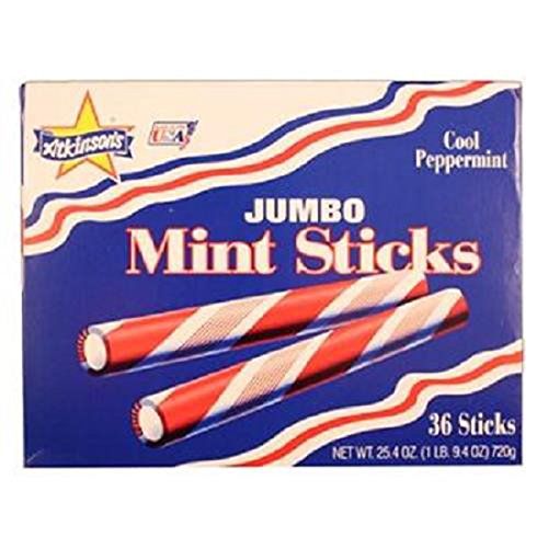 Atkinsons, Jumbo Mint Sticks Cool Peppermint, Count 36 - Sugar Candy / Grab Varieties & Flavors